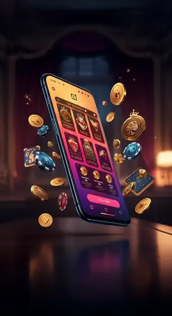 Grande entrée du lobby virtuel du casino Kingmaker avec diverses icônes de jeux et une bannière de bonus de bienvenue, présentant sa vaste bibliothèque.